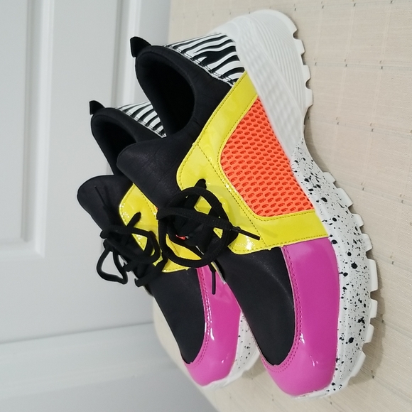 Yoki Chunky Platform Sneakers - Zebra Print - Picture 2 of 8